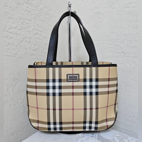 Burberry Handbags - Burberry Nova Check Small Vintage Handbag Satchel Authentic